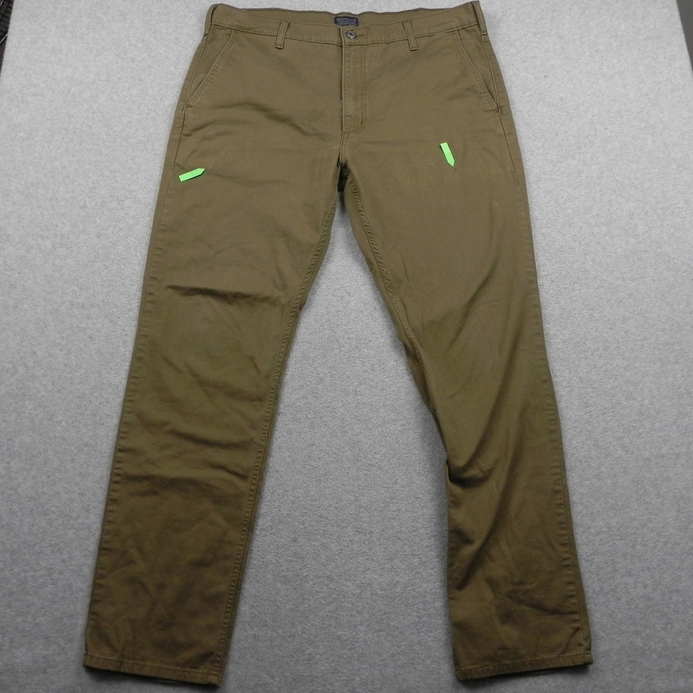 Levi's 511 Slim Fit Pants Mens 38x32 Brown Khaki Stretch Chino Trousers Workwear